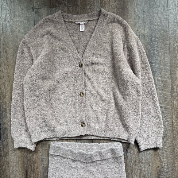 VICTORIAS SECRET Cozy Knit Cardigan Pants 2 Piece Set Pajama Home Wear Comfort S - Picture 9 of 11